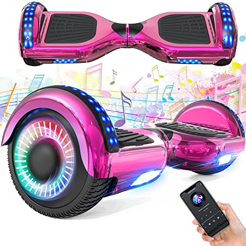 HOVERMAX Hoverboard, Overboard da 6,5' con Bluetooth e luce a LED, Potente Doppio Motore, Regalo per...