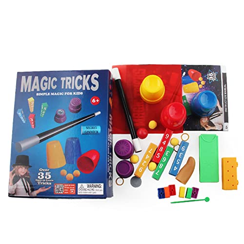 LICHENGTAI Kit Magico per Bambini, Trucchi Magici Set, Magia Costume Bambino con Trucchi di Magia Giochi...