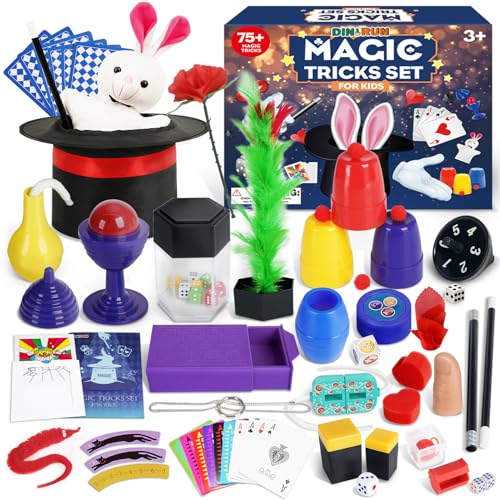 Giochi di Magia per Bambini Giochi Bambini con Bastone Magico & Cappello Magico & Istruzioni, Regalo...