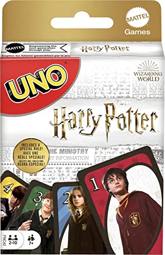 Mattel Games - UNO Versione Harry Potter, Gioco di Carte per Famiglie e Bambini 7+ Anni, FNC42