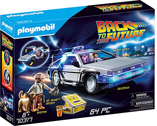 Playmobil Back to The Future 70317 - Delorean con Effetti Luminosi, per Bambini dai 6 Anni