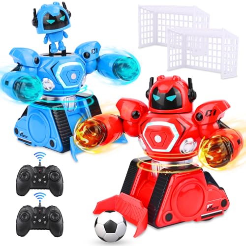 Euakee 2 Robot Telecomandati, RC Collision Robo Giocattolo, Combattimento Robot con Luce LED e Musica,...