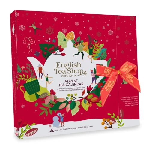 English Tea Shop Calendario dell'Avvento Rosso Tè del Natale in Cofanetto Stile Libro - 1 x 25 Bustine...