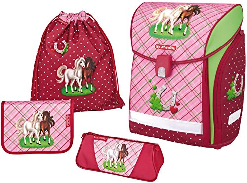 Herlitz 50007820 Midi Plus Set per la Scuola, Motivo Horses, 38 cm, Multicolore