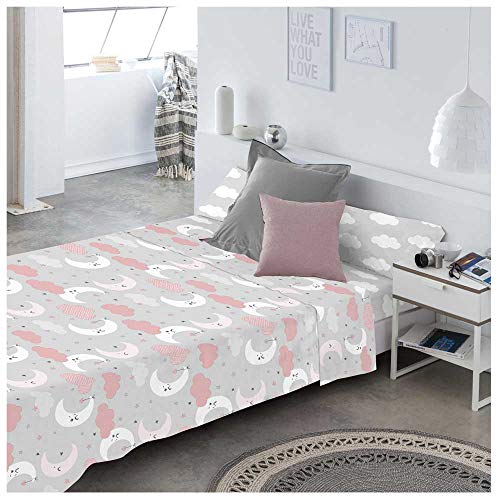 COTTON ARTean Lunitas, Set di Lenzuola per Bambini e Ragazzi, Letto da 90 x 190/200 cm
