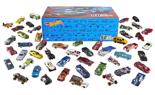 Hot Wheels - Set esclusivo da 50 macchinine, mega confezione firmata Hot Wheels da collezione, ogni...