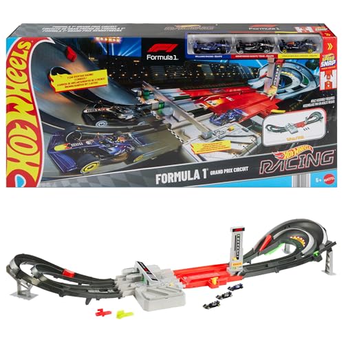 Hot Wheels Racing - Circuito Grand Prix, set pista con due modalità gara e booster motorizzato, include...