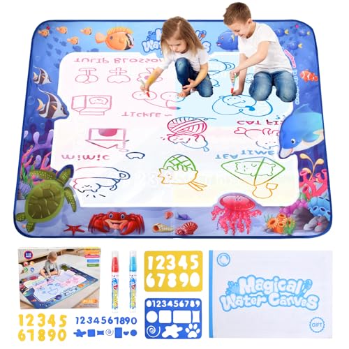 Focenat 100 x 80cm Tappeto Magico Bambini,Doodle Tappeto Magico,Tappetino per scarabocchi...