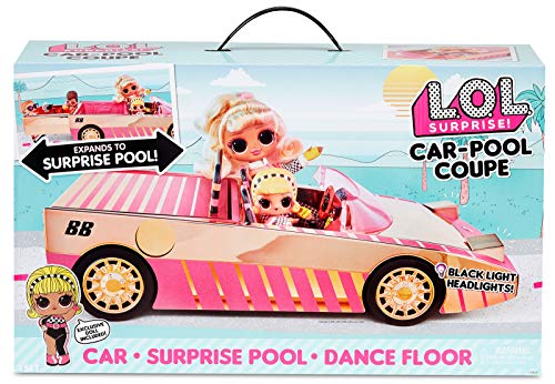 LOL Surprise Auto-Piscina con Bambola Esclusiva, Include un'Auto Multicolore, una Piscina a Sorpresa, una...