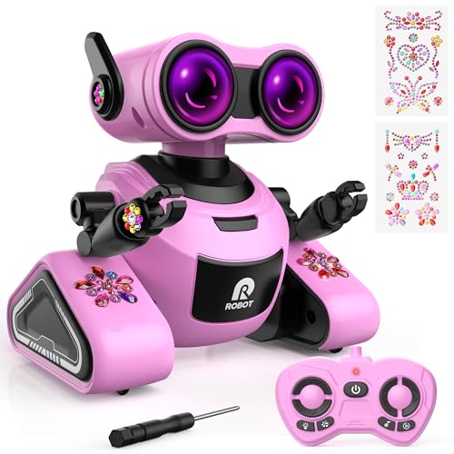 Yerloa Robot per Bambini Ragazze, Robot Interattivo Giochi Bambina 5 Anni Ricaricabili Telecomandati con...