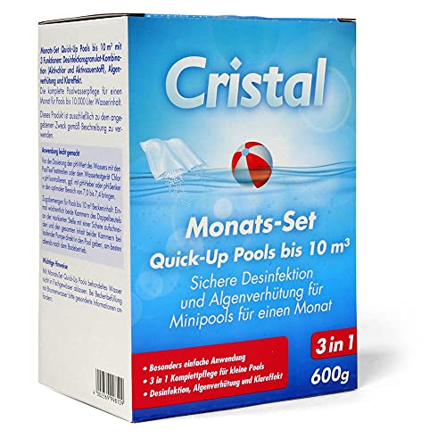 Cristal - Set di Piscine Quick-up mensili, Fino a 10 m3, 0,6 kg