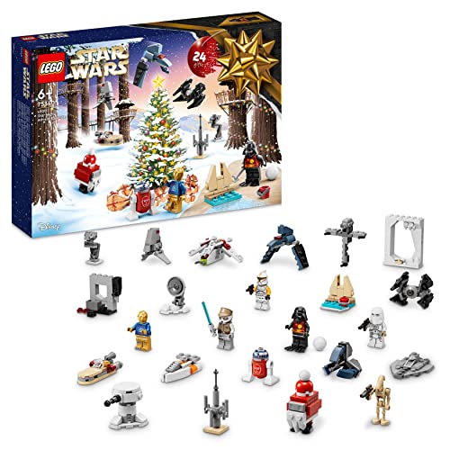 LEGO 75340 Star Wars Calendario dell'Avvento 2022, 24 Mini Costruzioni per Bambini, Regali di Natale con...