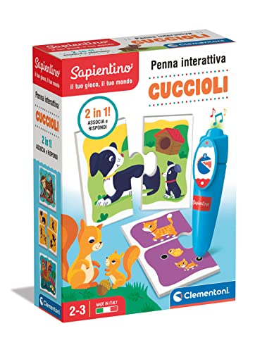 Clementoni- Sapientino interattiva Cuccioli-Gioco educativo elettronico Penna parlante per Imparare,...