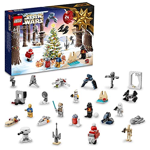 LEGO 75340 Star Wars Calendario dell'Avvento 2022, 24 Mini Costruzioni per Bambini, Regali di Natale con...