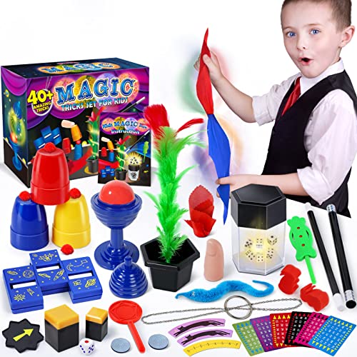 Heyzeibo Giochi di Magia - Oltre 40 Trucchi Magici per Bambini, Kit Magico con Bacchetta Magica e Manuale...