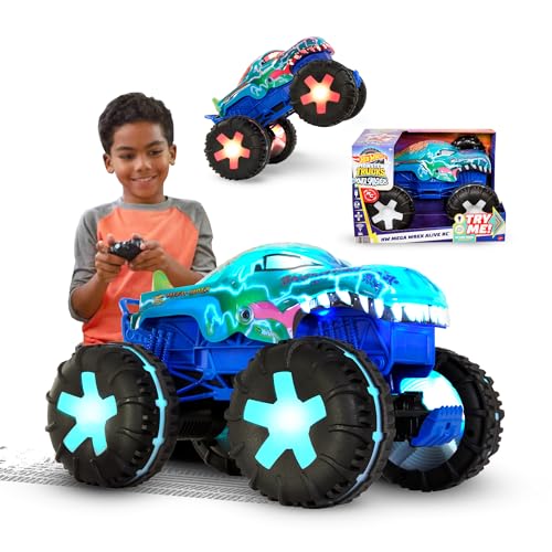 Hot Wheels Monster Trucks Macchina Telecomandata - Mega-Wrex oversize R/C, truck radiocomandato in scala...