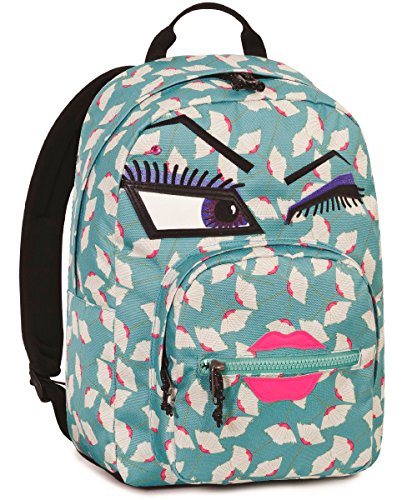 ZAINO INVICTA - OLLIE PACK FACE YAP - Azzurro - Occhiolino - tasca porta pc padded - scuola e tempo...