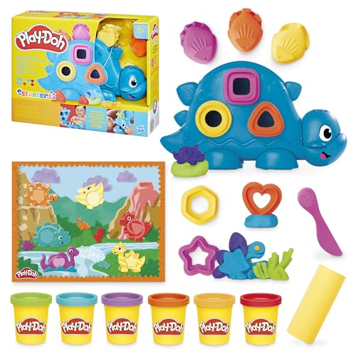 Play-Doh Hasbro, Starter Set Dinosauro Forme e Colori, Arti e Mestieri Creativi per Bambini e Bambine dai...