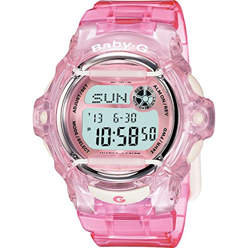 Casio Orologio Quarzo Donna, misura cassa 42.00mm con quadrante LCD Digitale e cinturino Rosa in Rubber...
