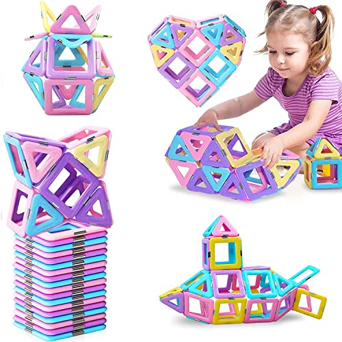 38 Pezzi Costruzioni Magnetiche per Bambini 3 4 5 6 7 8 Anni Giochi Educativo Magneti Compleanno Natale...