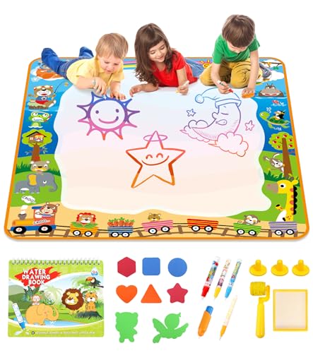 lenbest Tappeto Magico Bambini - 100×100cm Doodle - Giochi Educativi - Colori Acqua - Giocattoli 2 3 4...