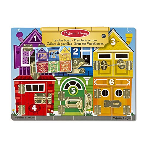 Melissa & Doug Tavola in Legno con Serrature e Catenacci, Gioco Educativo, Tavola Attivita, Sviluppo...