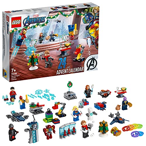 LEGO Marvel Calendario dell'Avvento The Avengers 2021, con Spider-Man e Iron Man per Bambini dai 7 Anni,...