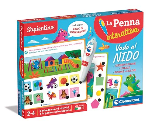 Clementoni - Sapientino La Penna Interattiva, Vado al Nido, Schede Educative e Penna Parlante, Gioco...