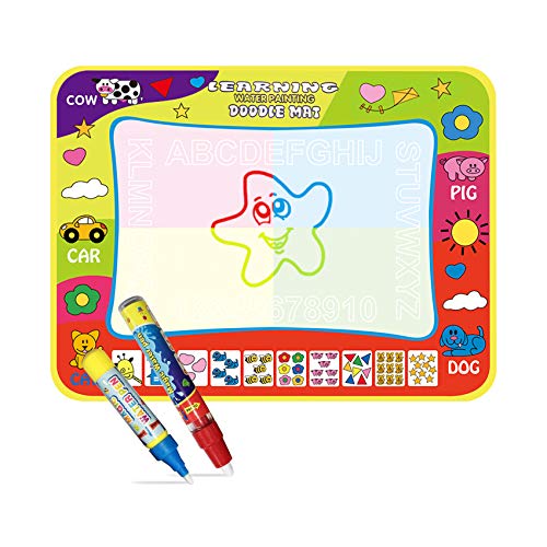 Stuoia di acqua magica di Doodle con i campioni di colore dell'arcobaleno, bordo del tovagliolo...