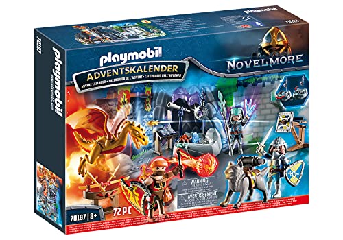 PLAYMOBIL 70187 - Calendario dell'Avvento 'La battaglia dei Cavalieri', Dagli 8 anni