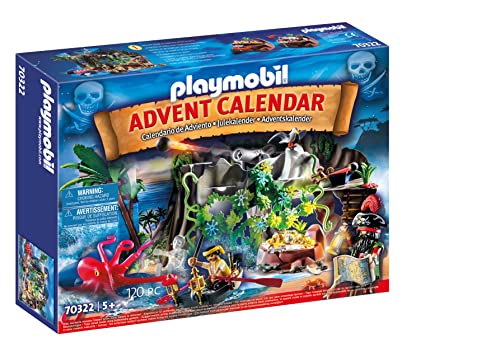 PLAYMOBIL 70322 - Calendario dell'Avvento Il covo dei Pirati, dai 5 Anni