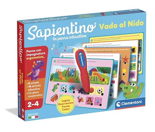 Clementoni - Sapientino La Penna Interattiva, Vado al Nido, Schede Educative e Penna Parlante, Gioco...