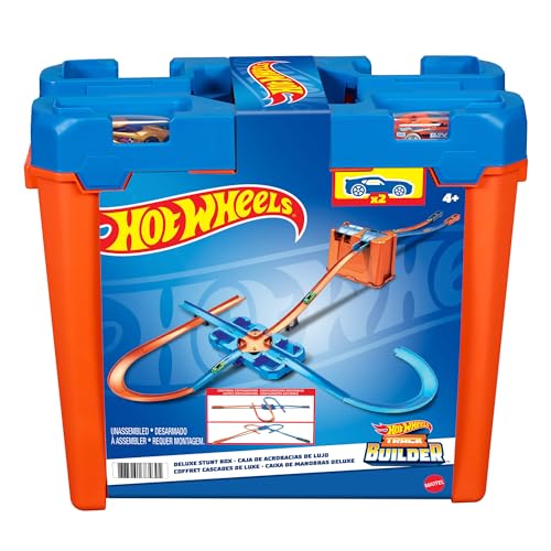 Hot Wheels Track Builder Il Set delle Acrobazie Deluxe, Playset con Componenti Pista Assortiti,...