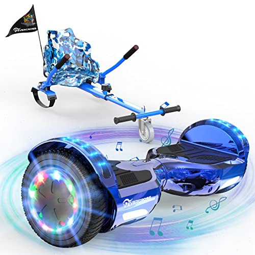 EVERCROSS XP9 Hoverboards con Sedile 6,5'', Overboard con Hoverkart per Bambini e Adulti, Hoverboards con...