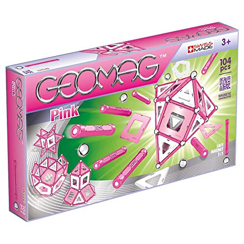 GEOMAG - CLASSIC ROSA - 104 pezzi - Costruzioni Magnetiche per Bambini a partire da 3 Anni - Giochi...