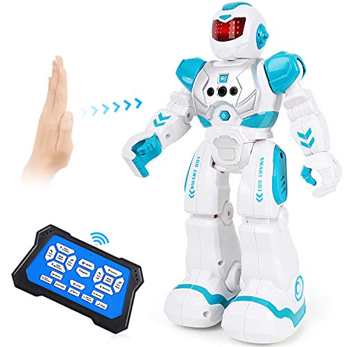 Auney Giocattoli Robot per Bambini, RC Robot Intelligente Interattivo Programmabile Control Giocattolo...