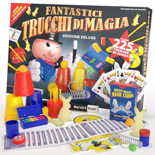 Marvin's Magic - Set per Bambini - Scatola di 225 Trucchi magici incredibili - Include Bacchetta, Carte e...