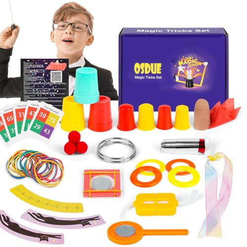OSDUE Giochi di Magia, 12 Trucchi Magici per Bambini, Piccoli Principianti Magico Bacchetta, Kids Magic...