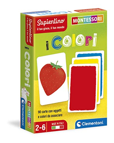 Clementoni Carte Colori Montessori 2 Anni (Versione in Italiano), Gioco educativo-Made in Italy,...