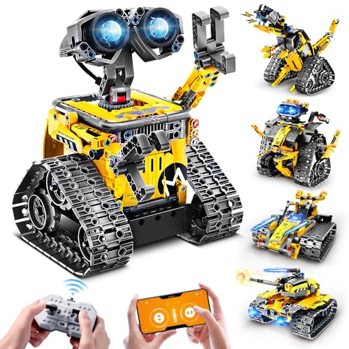 CUBIMANA Robot tecnologico per bambini - 5-in-1 APP con app Giocattolo di costruzione telecomandato Robot...