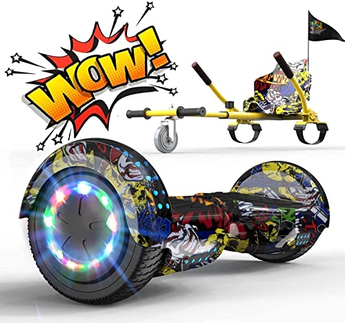 RCB Hoverboards 6.5'' con Hoverkart Go-Kart Costruito in luci a LED Bluetooth Speaker Colorato Ruote, I...