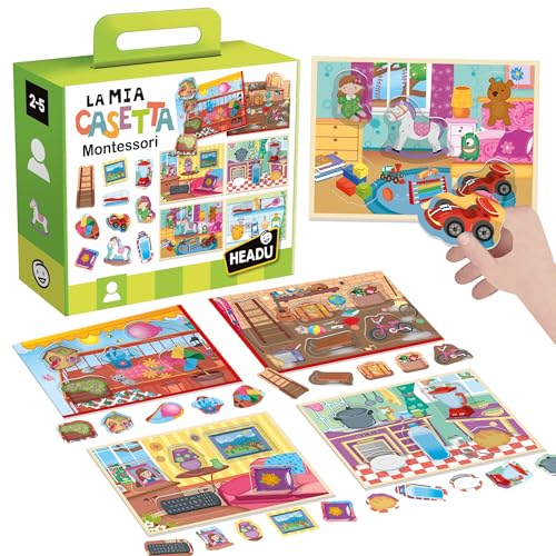 HEADU - La Mia Casetta Montessori - Ogni Cosa al Suo Posto! | Giochi Montessori 2 3 4 Anni, Gioco...