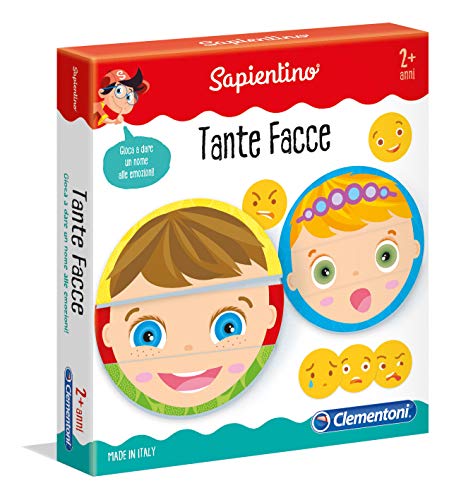 Clementoni Sapientino Tante Facce, Tessere Illustrate, Puzzle Incastro Bambini, Gioco Educativo 2 Anni...