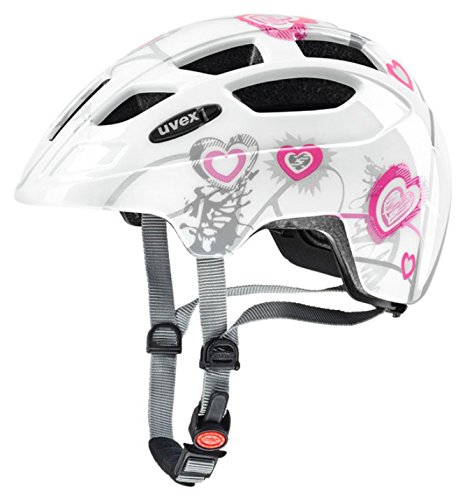 Uvex finale Junior casco da bicicletta, Unisex, finale junior, Heart White Pink, 51-55 cm