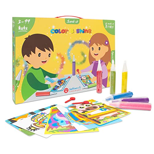 Sabbiarelli Sand-it For Fun - Kit Il Colore che Brilla Color & Shine, Set Creativo con Sabbia Colorata,...