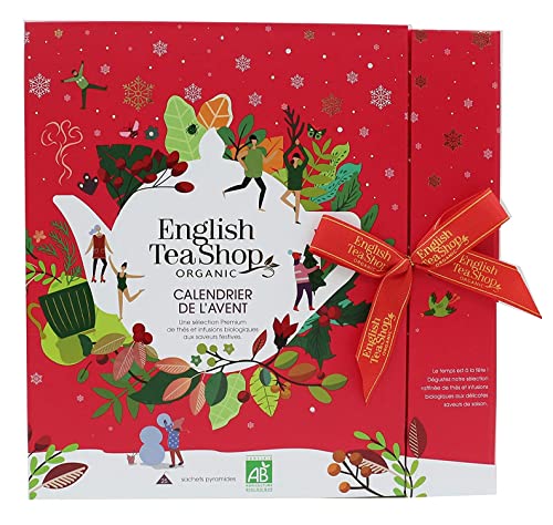 English Tea Shop Calendario dell'Avvento Rosso Tè del Natale in Cofanetto Stile Libro - 1 x 25 Bustine...