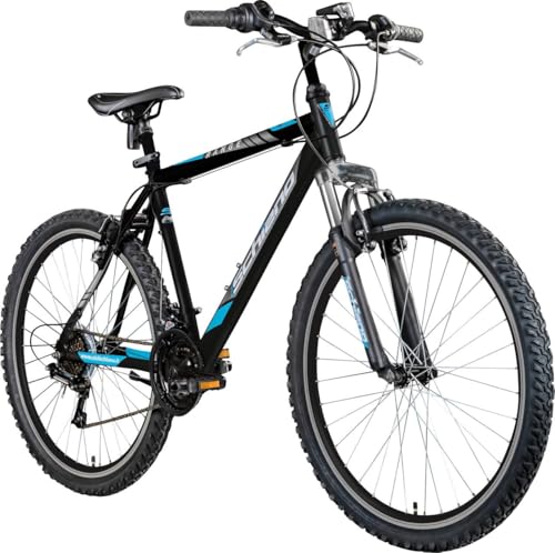 F.lli Schiano Range 26'', Bici MTB Uomo, Nero-Blu