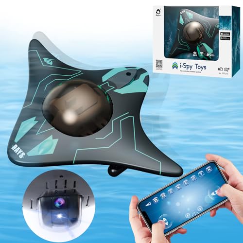 OBEST Barca Telecomandata con Fotocamera,Water Toy con Luci LED Controllate da APP,Telecamera ad Angolo...