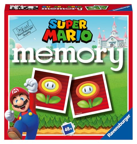 Ravensburger - Super Mario Mini Memory | Gioco Bambino 3 Anni | Memory Gioco per Bambino | 48 Carte si...