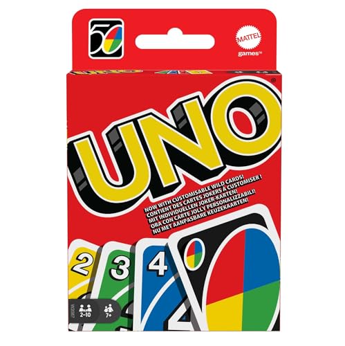 Mattel Games - UNO Carte da Gioco, adatto per bambini e per tutta la famiglia con carte speciali,...